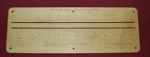 HO Rolling Stock Weight Ruler
