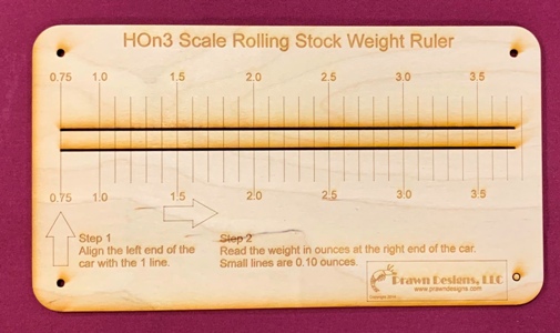 HOn3 Rolling Stock Weight Ruler
