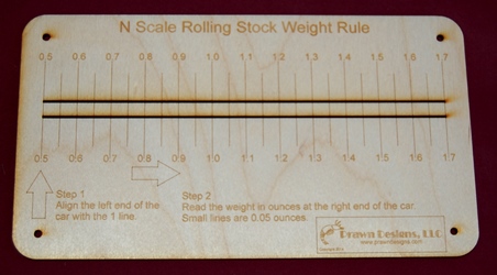 N Rolling Stock Weight Ruler
